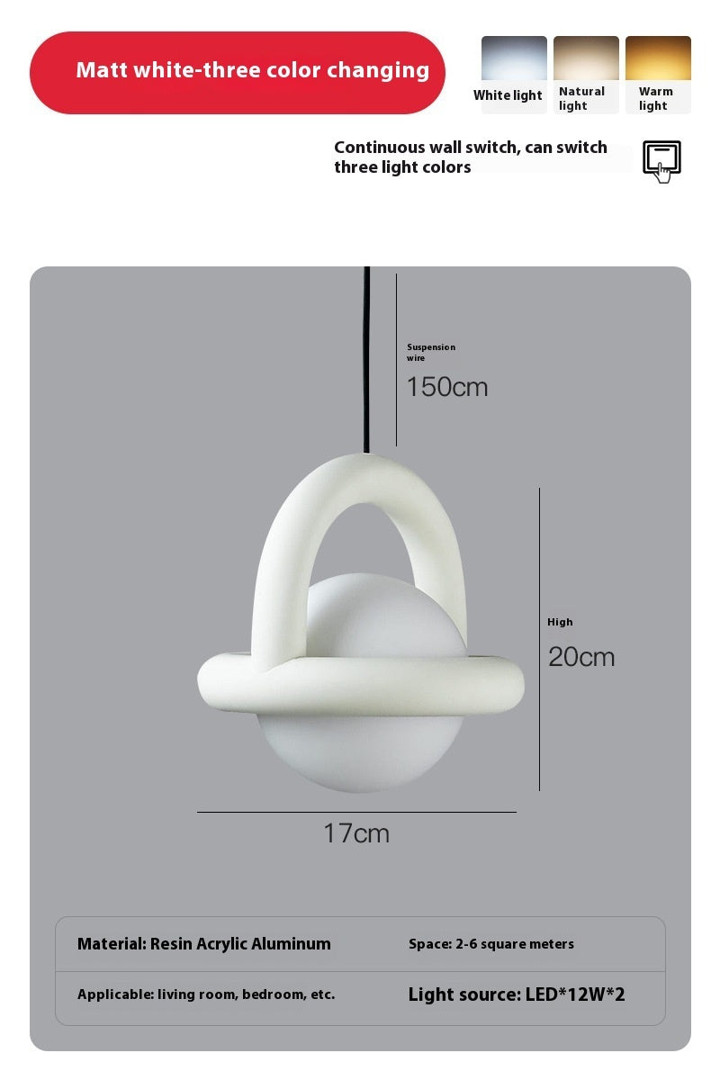 Danish Designer Model Bedroom Bedside Hanging Line Lamp