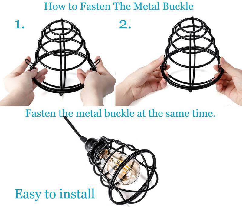 American Retro Pendant Lamp Retro Hanging Iron Cage