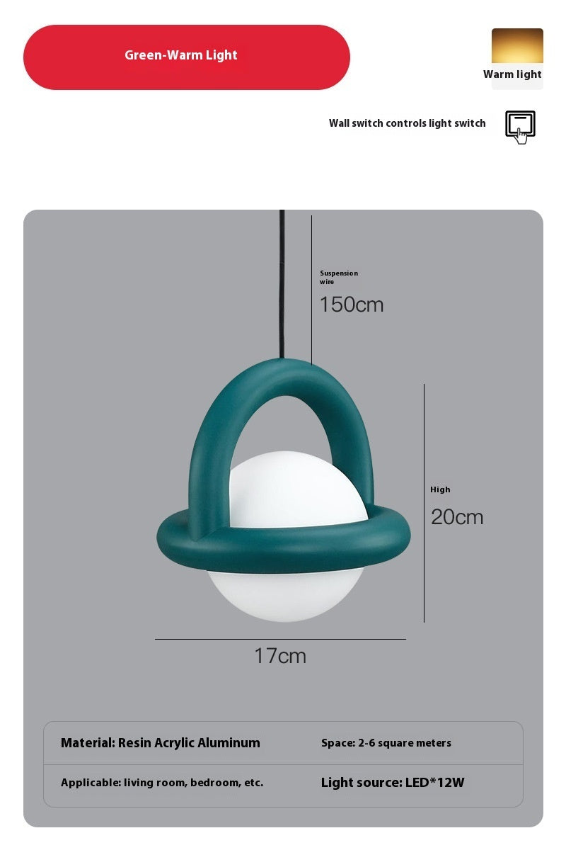 Danish Designer Model Bedroom Bedside Hanging Line Lamp