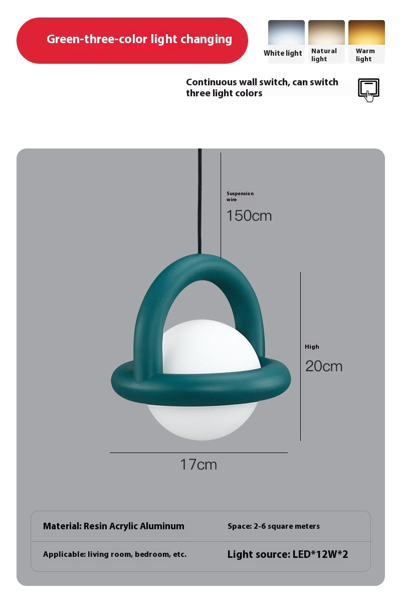 Danish Designer Model Bedroom Bedside Hanging Line Lamp
